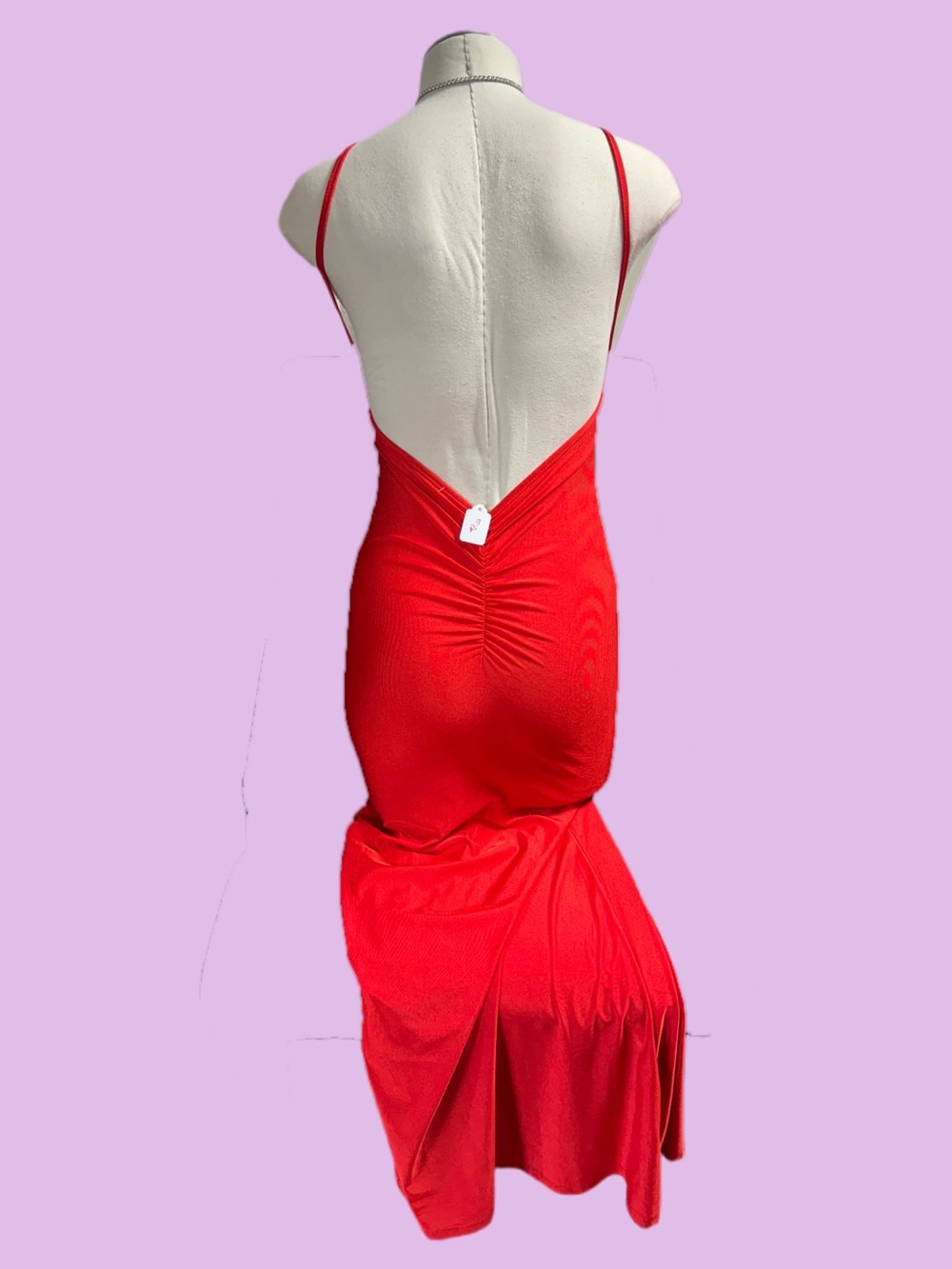 Red Spaghetti Strap Maxi Dress - Picture 2 of 2